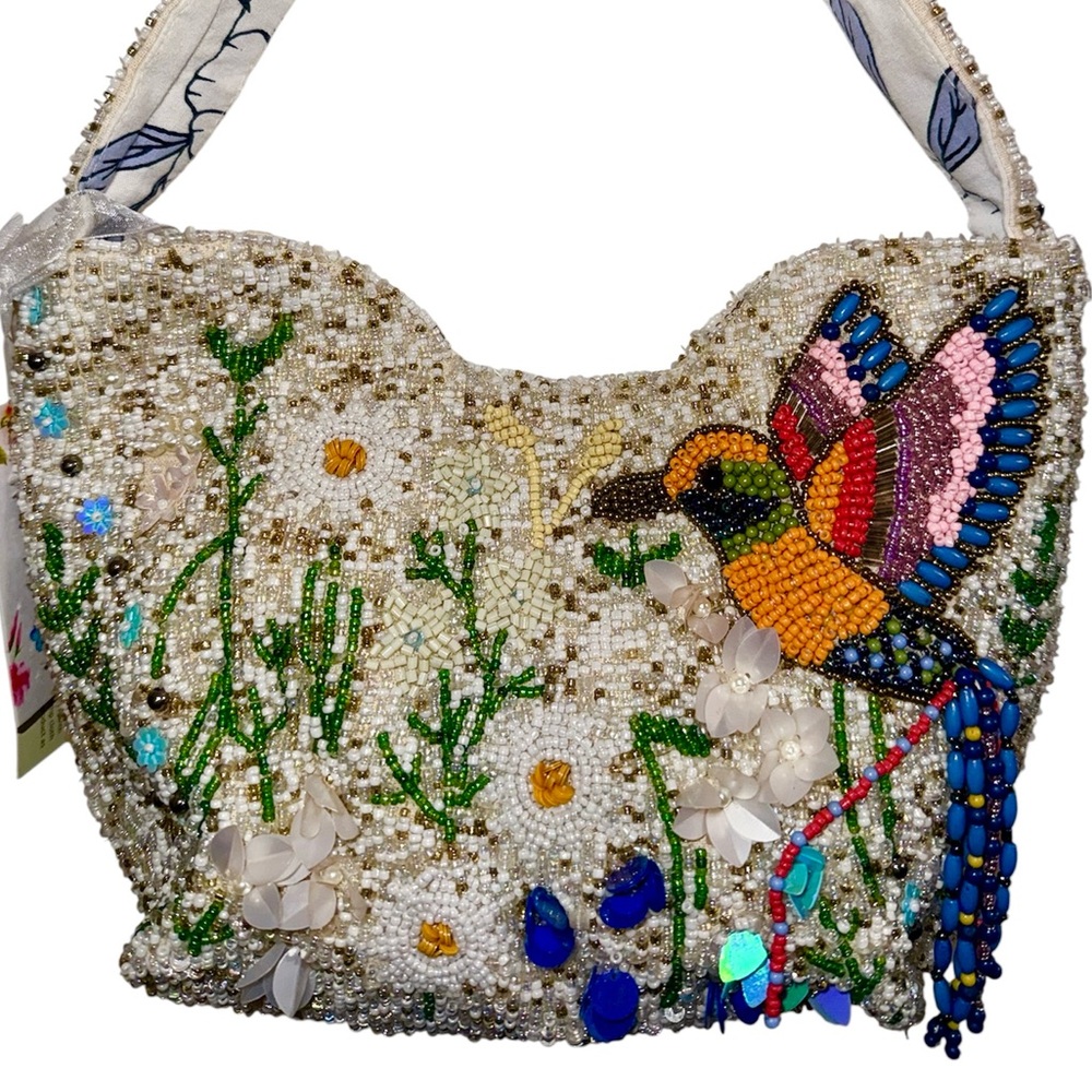 New Viral TJ Maxx Made In India Hummingbird Beaded Bag